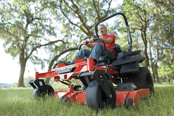 Man operating Bad Boy Mower