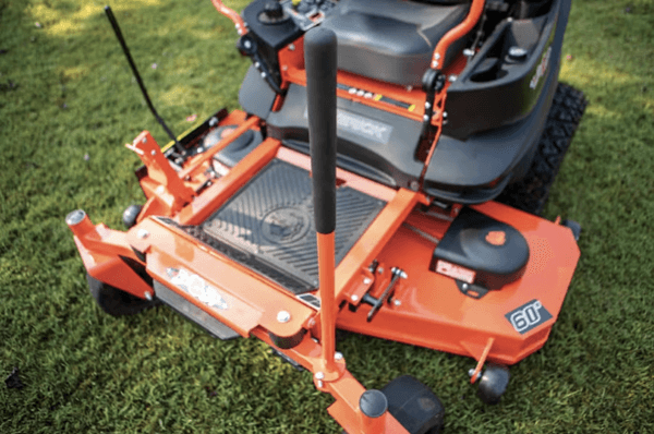Close up image of a Bad Boy mower platform